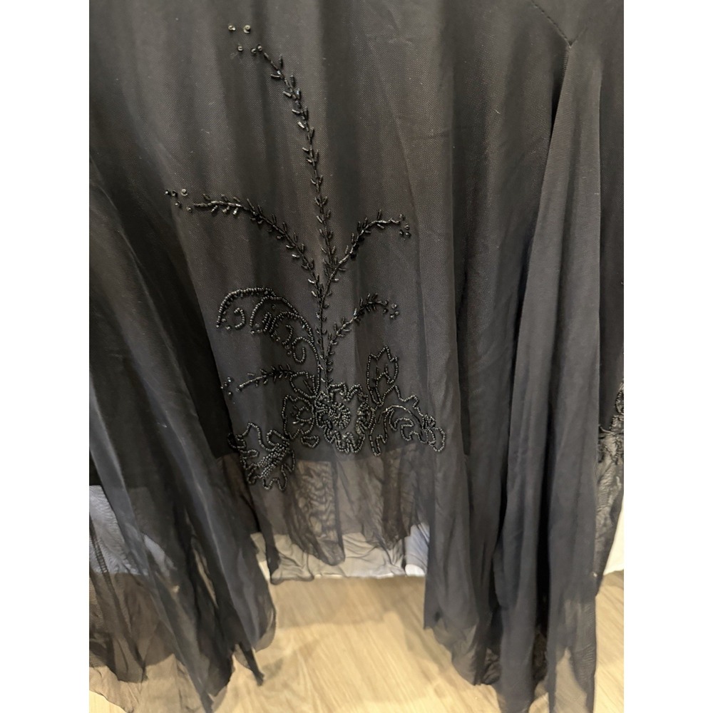 Lane Bryant Vintage Style Black Beaded Flapper Dress Great Gatsby/cocktail Sz16 - Picture 5 of 11